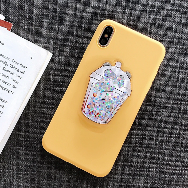 Прекрасный для питевых чашек чехол для телефона для Samsung Galaxy S6 S7 край S8 S9 S10 плюс S10e Note 8 9 10 Pro Чехол с милой мягкий медведь мягкий чехол - Цвет: WhiteBear Yellow