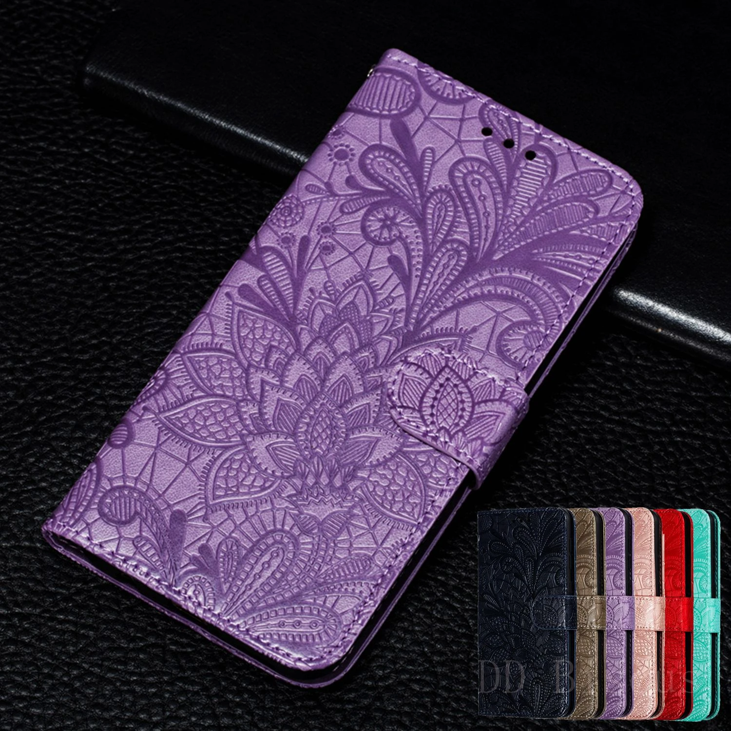 Huawei Honor 20 Pro 9X 10i 10 Lite 7A 7C 8A 9A 9S 9C 8S 8X 20S 9 Lite Y5 Y7 Y6 2019 Leather Case 3D Embossing Lace flower wallet huawei waterproof phone case