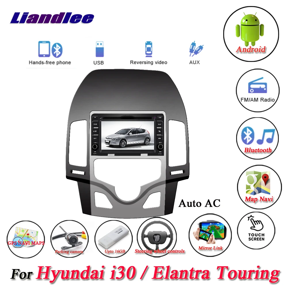Автомагнитола Android для Hyundai i30/Elantra Touring Auto AC 2007 ~ 2010 2011 2012 DVD плеер GPS навигация