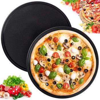

Baking Dishes Pastry Baking Tray Carbon Steel Non-stick Frying Pan Bakeware Kitchen Tools Circular Cookware Steak Plate