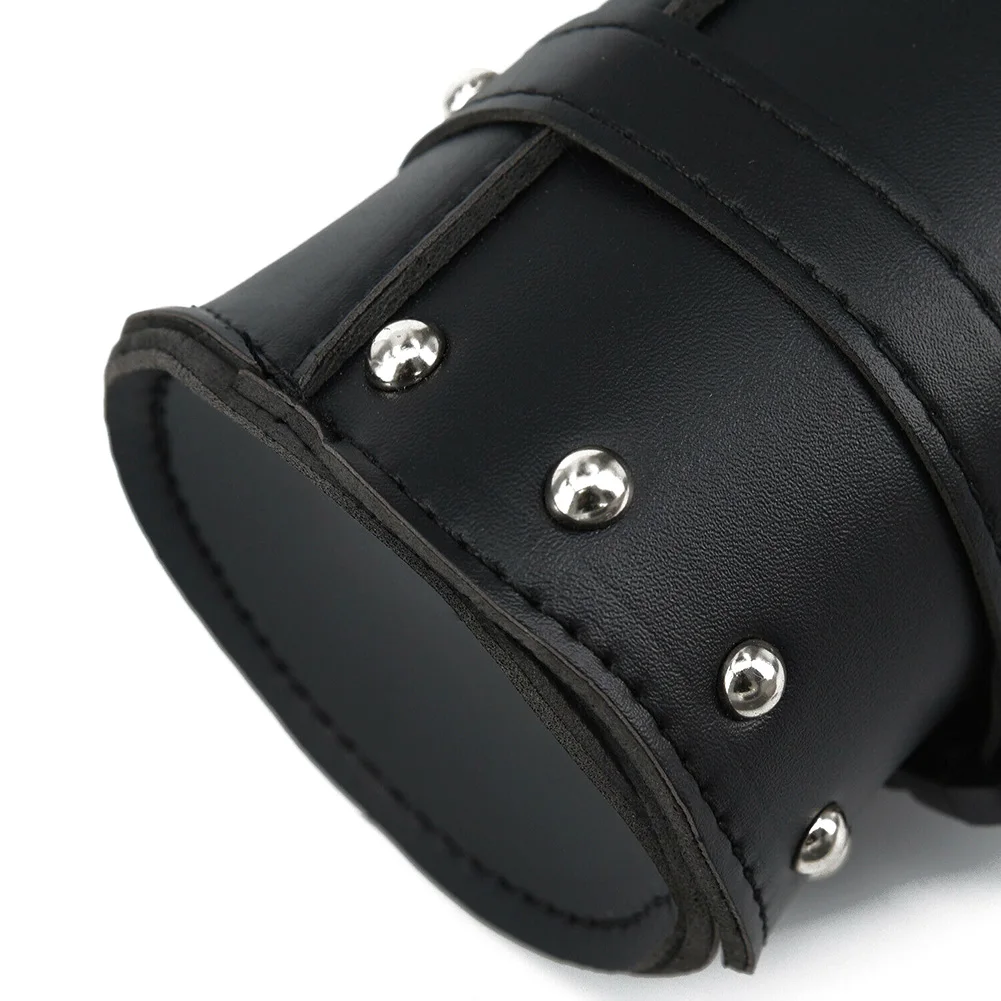 Motorcycle Cruiser Tool Bag Fork Barrel Shape Handlebar Front Fork Bag Black
