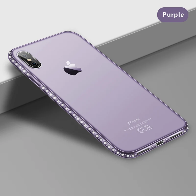 Чехол для телефона для Xiao mi 8 lite SE mi 9 mi 6 mi 8 9 A2 6X mi x 2 2S mi x3 Блестящий Прозрачный Кристальный Мягкий ТПУ чехол-накладка s - Цвет: Фиолетовый
