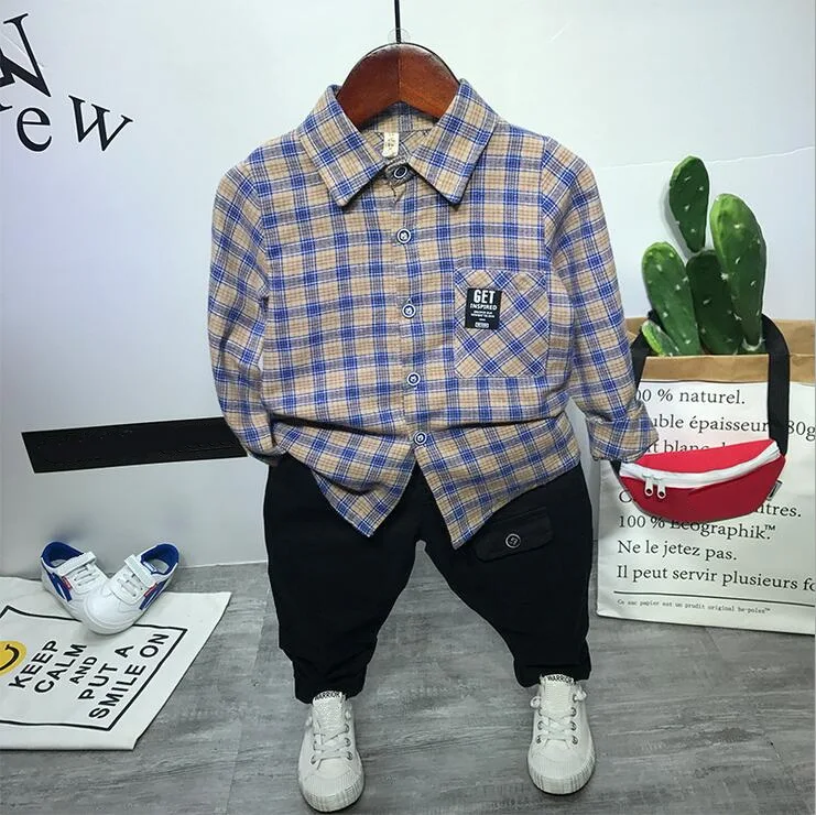 

boys clothes suits children boys spring autumn clothing sets cotton kids outfits child shirts and pants 2pcs boys sets 2-6year