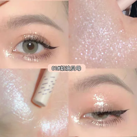 Diamond Eyeshadow Stick Face Makeup Highlighter Silkworm Pen Waterproof Long Lasting Rose Gold Champagne Eyeliner Pencil