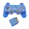 Прозрачный цветной беспроводной геймпад для Sony PS2 2,4G Вибрационный джойстик Blutooth контроллер для Playstation 2 Joypad ► Фото 2/6