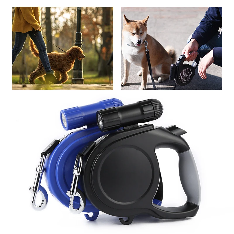 

2020 Large Dog Leash Retractable Extending Pet Leash Lead for Big and Medium Dog with LED Comfortable Texture Durable Leashes