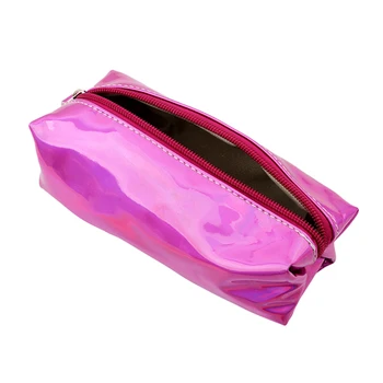 

Women Make Up Bag Harajuku Lady Holding Solid Color Lipstick Storage Zipper Cosmetic Bag Laser Wash Bag Bolsa Feminina