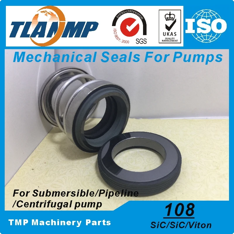 

108-22 TLANMP Mechanical Seals (Material: SiC/SiC/VIT) Shaft Size 22mm VIT Rubber Bellow Seal Used in High Temperature Liquid