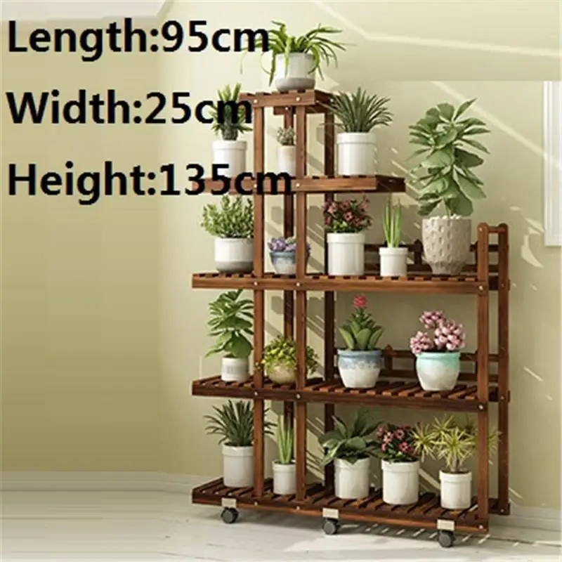 Деревянные репиза Mueble Para Plantas Rak Bunga деревянные полки для балкона Цветочная полка Stojak Na Kwiaty Dekoration стойка для растений - Цвет: MODEL E