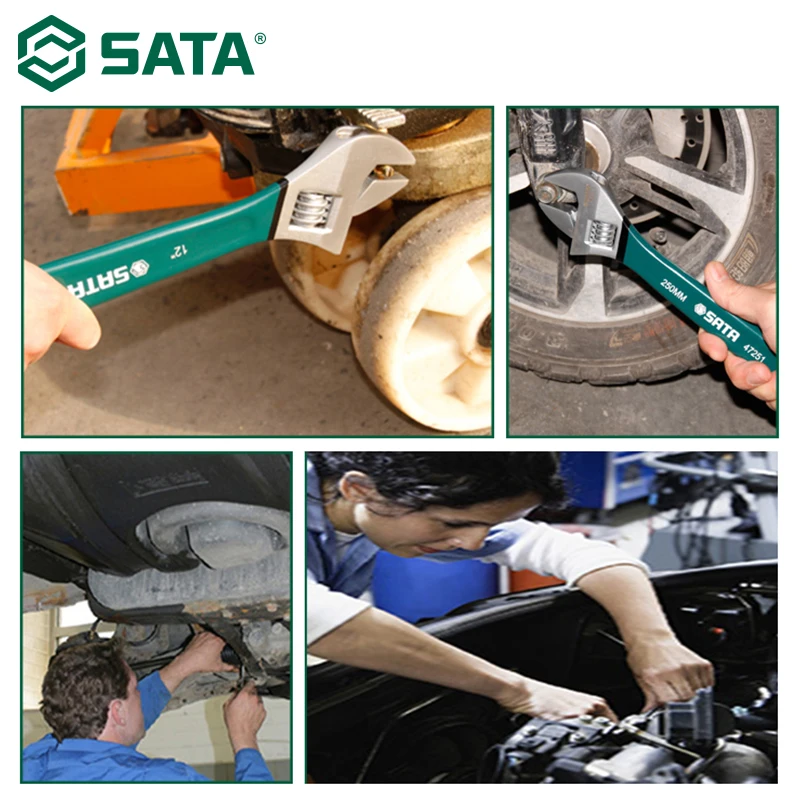 SATA 4 шт мульти-функциональный раздвижной гаечный ключ инструмент разводной ключ специальный большое отверстие ключ, дюймовый стандарт кондиционер для шлица «звездочка» Набор торцевых гаечных ключей W47248