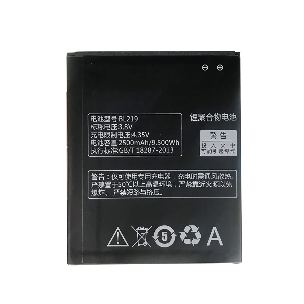 

2019 New BL 219 BL219 2500mAh Battery For Lenovo A880 S856 A889 A890E S810T A850+ A916 Mobile Phone Rechargeable