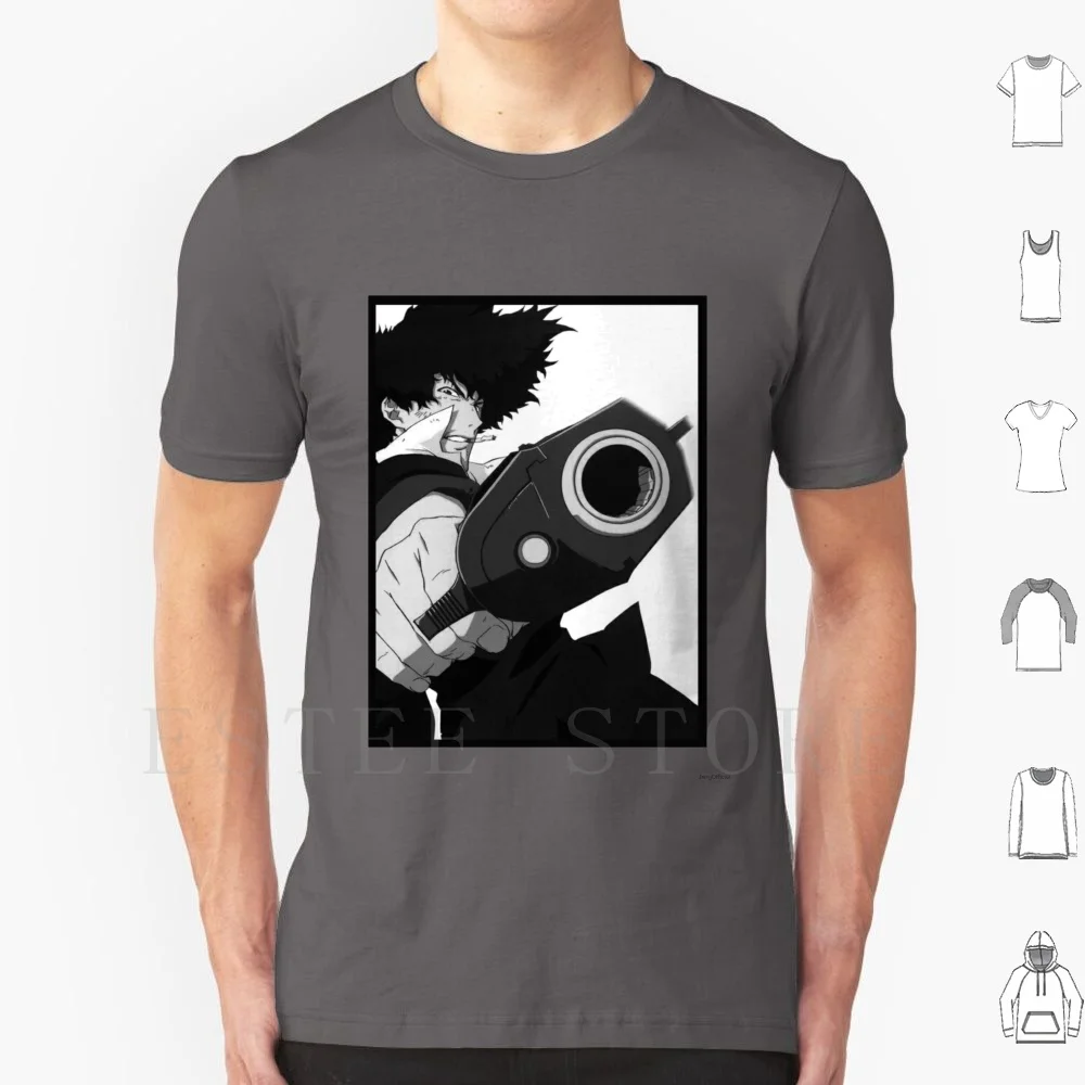 Maglietta Da Cowboy Spaziale Stampa Cotone Cowboy Bebop Spike Spiegel Anime Manga