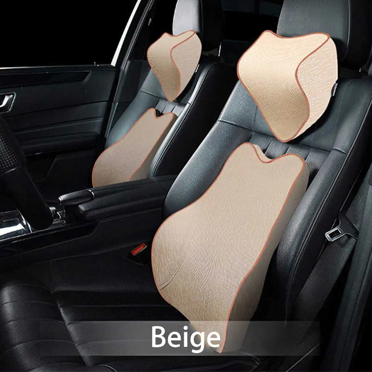 3D Автомобильная подушка с эффектом памяти, Автомобильная подушка для шеи, поясничная подушка, подголовник, поддержка шеи, боль в пояснице, Ортопедическая подушка для тела