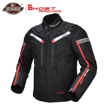 

GHOST RACING Men Motorcycle Jacket Waterproof Moto Jacket Racing Motorbike Clothing Windproof Moto Protection Riding jacket