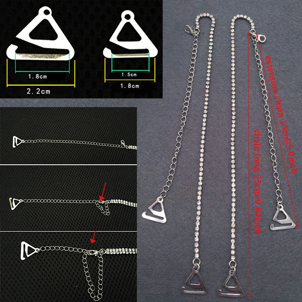 1 пара Новые покрытые металлические сексуальные бретели для бюстгальтера со стразами для женщин Элегантный Хрустальный бюстгальтер на плечо нижнее белье аксессуары