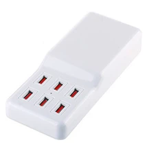 AMS-6 Usb 60 Вт порт зарядное устройство для мобильного телефона планшета 2 умная настенная розетка для зарядки удлинитель адаптер питания, штепсельная вилка европейского стандарта