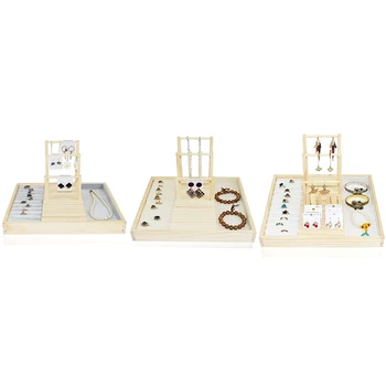 

Fashion Wooden Earring Jewelry Organizer Earring Organizer Hanging Holder Necklace Display Stand Box Holder Rack Jewelry Hanger