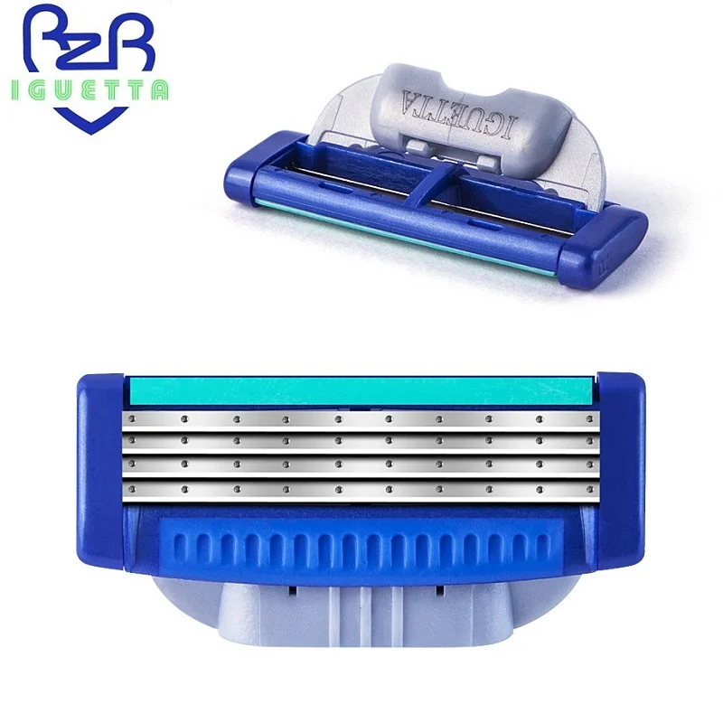

4 Pcs /Pack. High quality Razor Blade For Men Facial Care Shaver Cassettes Men Shaving Blades Compatible Gillettee Mach 3 Razors