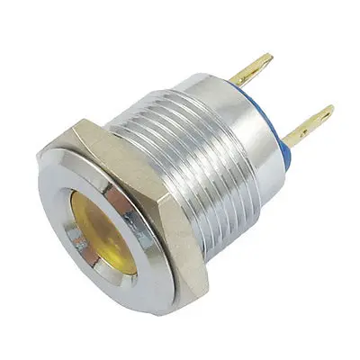 

MQ16 Model DC 12V Two Pins Yellow Light Signal Indicator Pilot Lamp