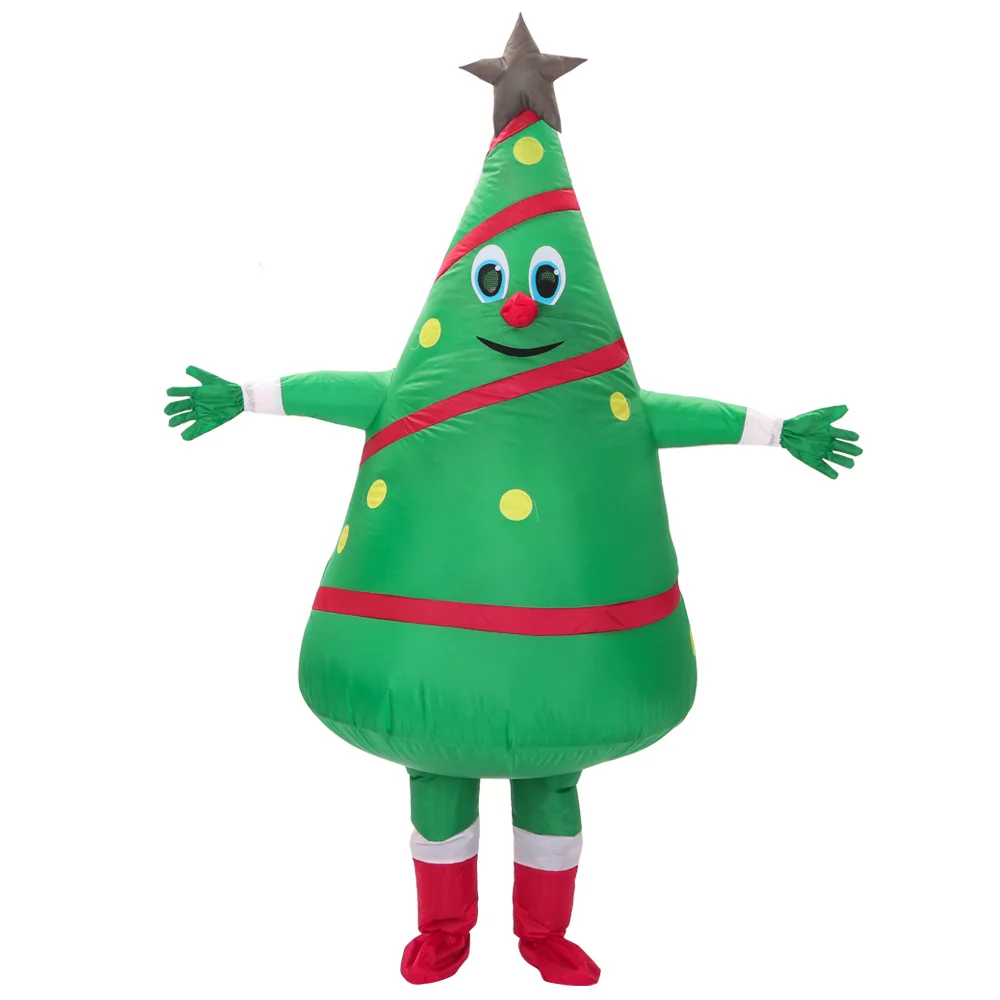 JYZCOS взрослых надувные костюмы мультяшный кукольный костюм с рисунком из аниме, внутри помещения, зеленая Рождественская елка Санта Клаус Наряжаться реквизит Забавный костюм талисмана - Цвет: Coffee Star