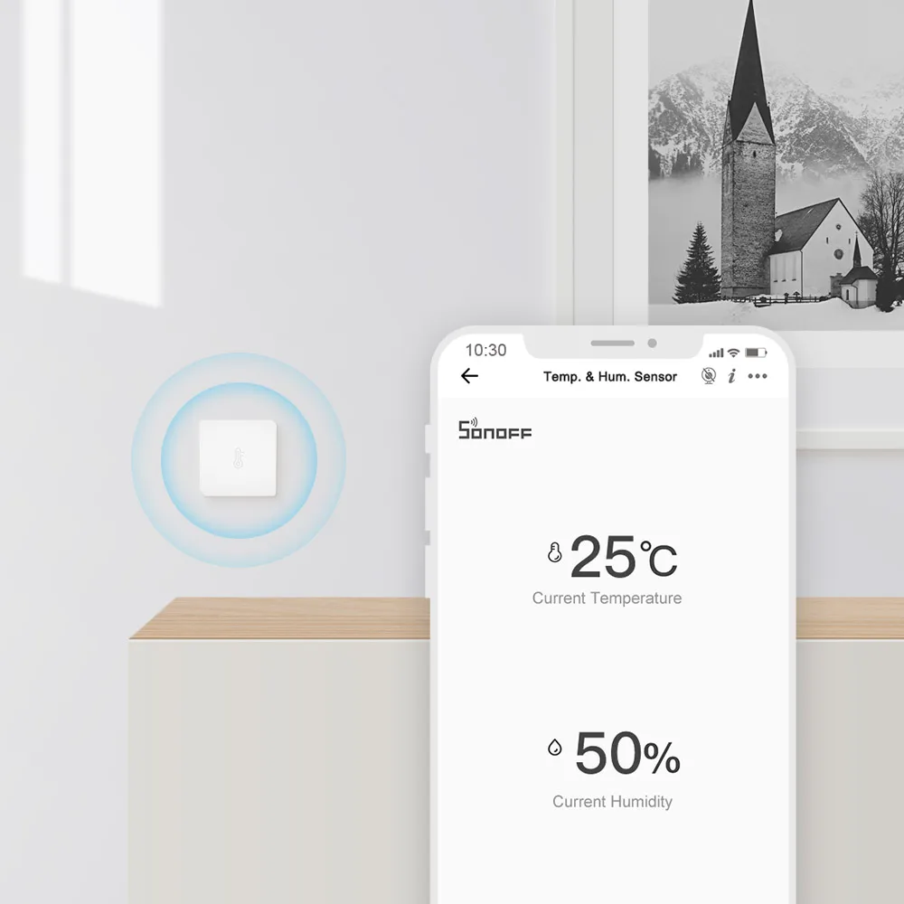 Temperature Humidity Meter Smart Temperature Sensor Itead SONOFF SNZB-02 ZigBee Temperature Humidity Sensor Real Time Monitor Via e-WeLink App Works with SONOFF ZigBee Bridge IFTTT