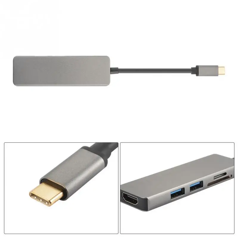 

USB 3.0 To HDMI 4K USB C Combo Multi Type-c HUB High Speed Multi Combo /TF Card Reader Adapter