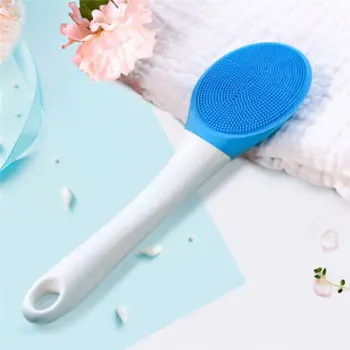 

1pcs Brush Simple Silicone Bathing Brush Electric Cleaning Brush for Shower soft hair non-slip massage bath brush #3J29