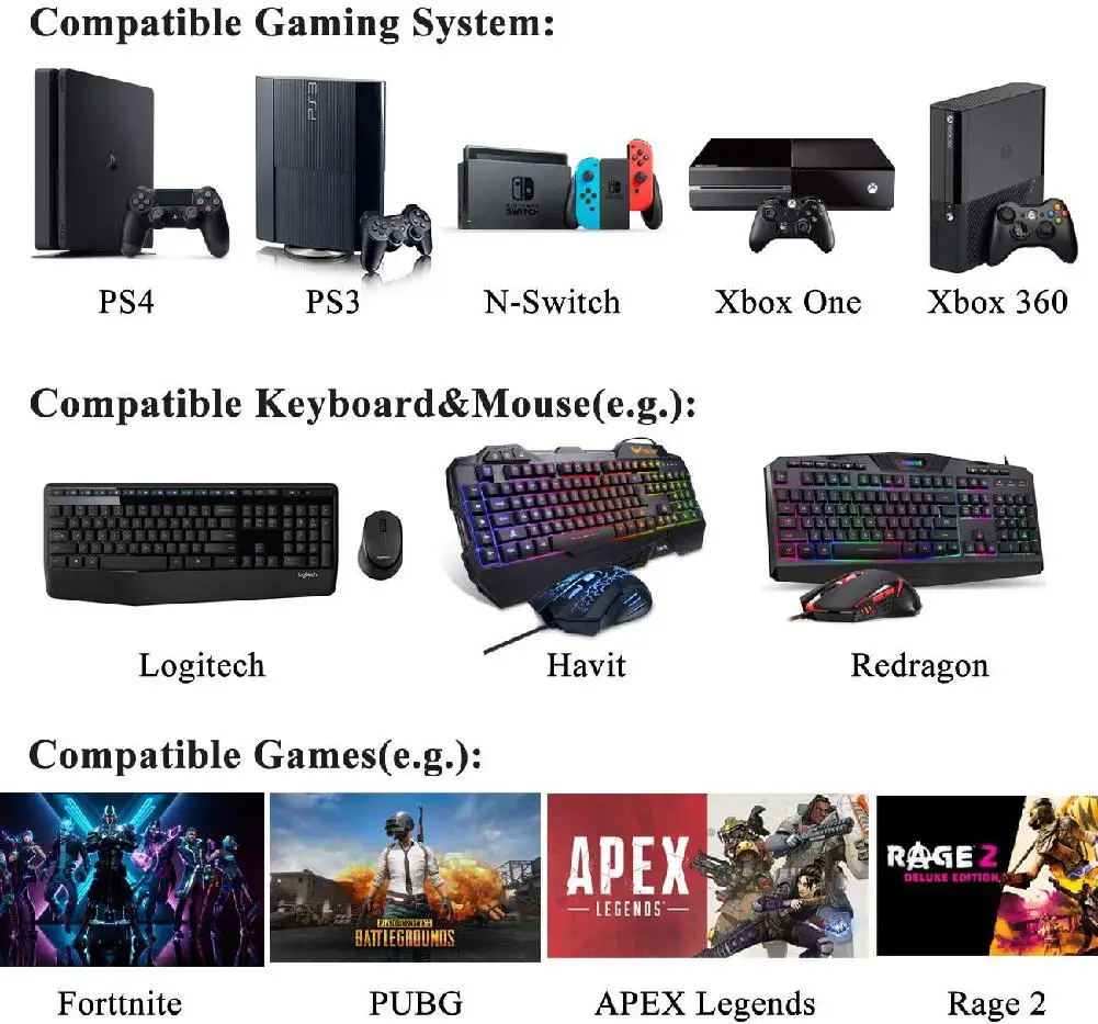 Для переключателя/Ps4/Xbox One/Ps3/Xbox 360 многофункциональный конвертер Черный Профессиональные аксессуары для игр Usb интерфейс конвертер