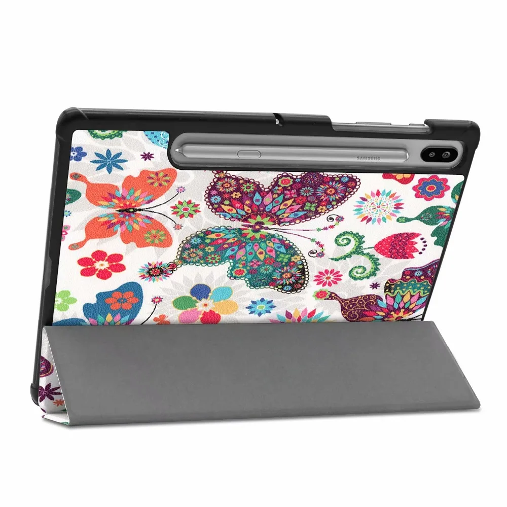 3 Folio Тонкий чехол из искусственной кожи для samsung Galaxy Tab S6 10,5 SM-T860 SM-T865 10," Подставка для планшета Galaxy Tab S6 10,5