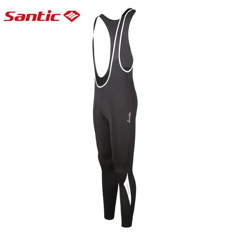 Мужские велосипедные штаны Santic, 4D подкладка, зимние штаны для велоспорта, теплые штаны для горного велосипеда, флисовые, Азиатский Размер, S-3XL, M7C04094 - Цвет: K7MC019H
