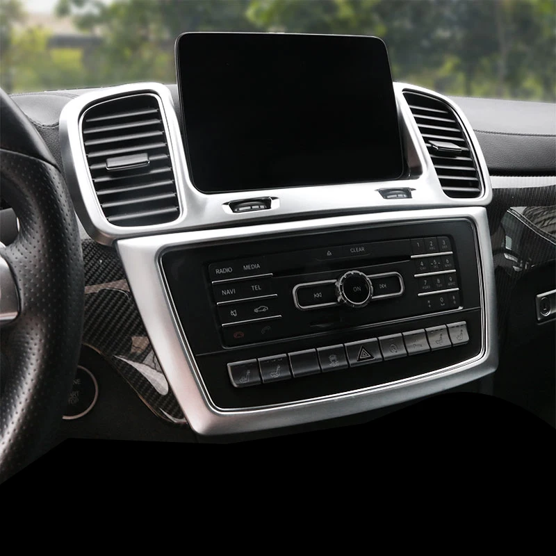 Lsrtw2017 Abs Автомобильный Центральный контроль CD панель вентиляционная рамка для Mercedes Benz GLE GLS GL ML