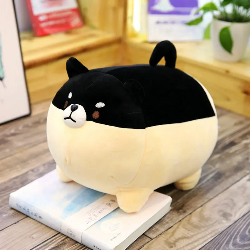 40/50 см милый Косплей Shiba «Лисья Секретная служба»(Inu собака плюшевая игрушка-животное корги чай рождественские подарки Подушка для детей каваи подарки ко дню Валентина - Цвет: black