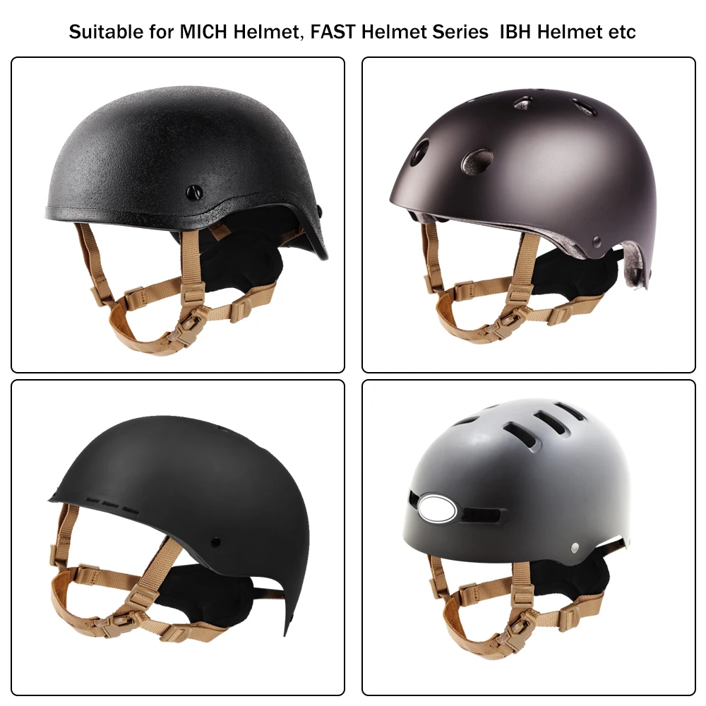 Helmet General Suspension X-Nape Adjustable Strap Helmet Accessory for Tactical Hunting Shooting Climbing Military Combat