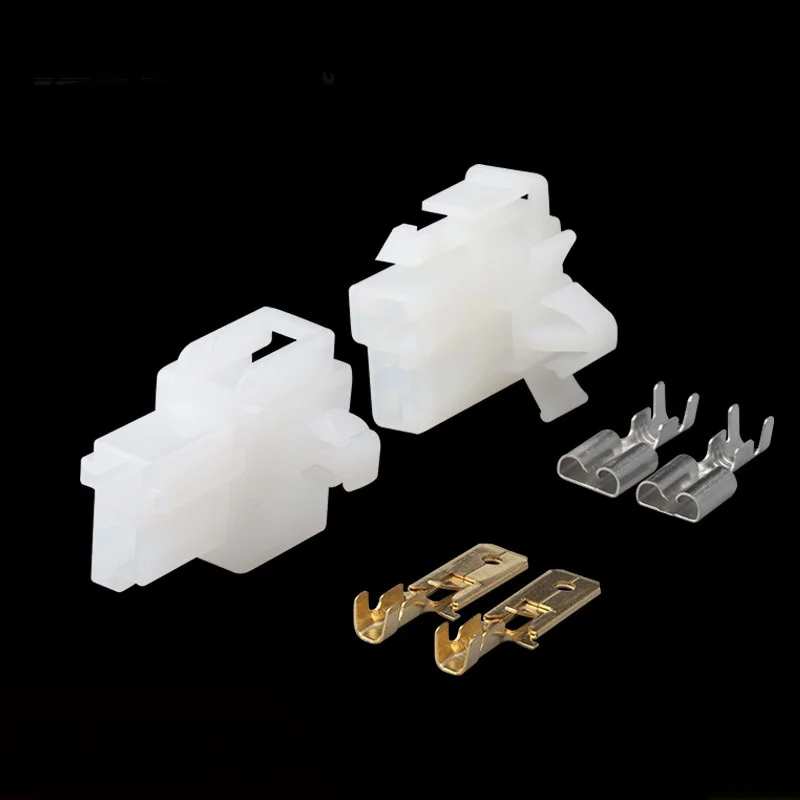 

100 комплектов, 2 контакта, 6,3 мм