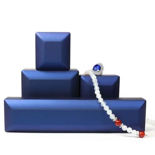 Bangle Box Blue Модный светодиодный браслет с подвеской, ожерелье, серьги, кольцо, коробка для хранения свадебных украшений - Цвет: Bangle Box Blue