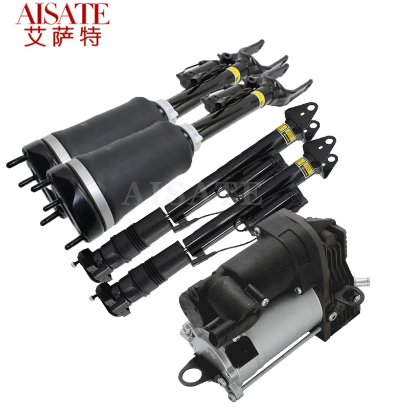 

5pcs/set Front Rear Air suspension Shock Absorber Strut w/ADS & Air Suspension Compressor Pump For Mercedes W164 M-class ML350