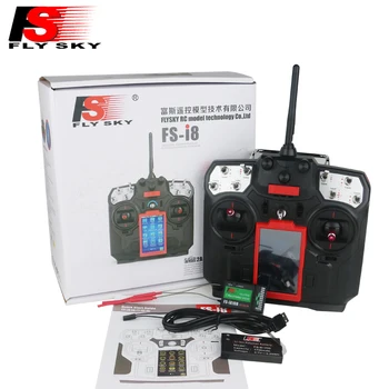 

FLYSKY FS-i8 2.4G 8CH AFHDS 2A LCD Radio transmitter IA6B/IA10B receiver 3.7V 1700mah battery for RC drone FPV racing airplane