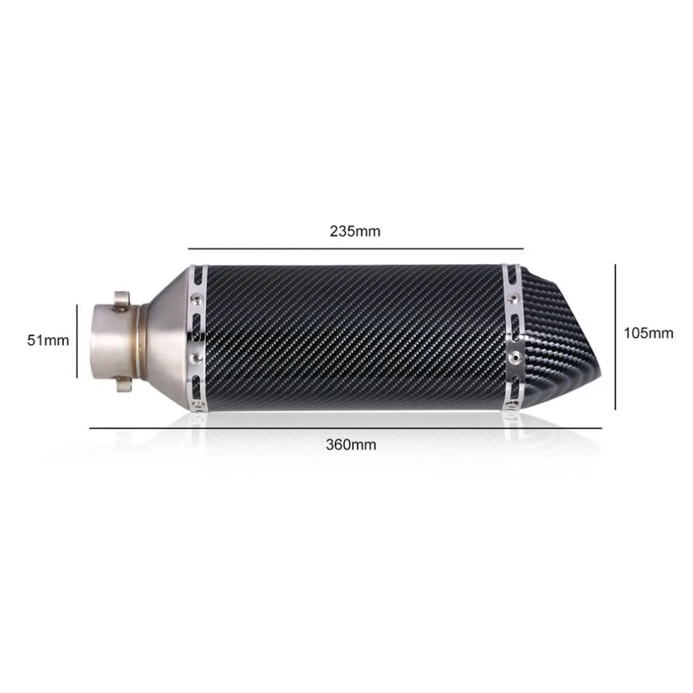 Universal Carbon Fiber Motorcycle Exhaust Pipe Motocross Muffler XLJ235-CW0