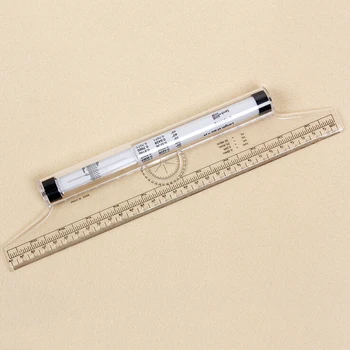 

Clear Metric Parallel Multi-purpose Drawing Rolling Ruler Plastic Foot Chiban Angle Rulers Balancing Scale School Office Tools