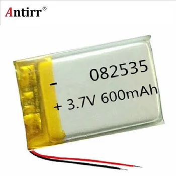 

3.7v lithium Li ion polymer rechargeable battery 802535 082535 600mah Bluetooth audio emergency light mobile DVD free shipping