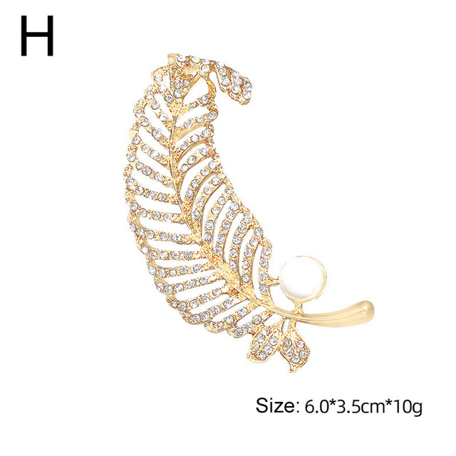 Jewelry High Quality Vintage Gold Color Brooch Pins Crystals Rhinestone Imitation Pearl Flower Brooch Wedding Accessory