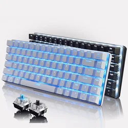 Teclado mecânico do jogo 18 modo rgb retroiluminado usb prendido 82 teclas eixo azul/preto para o teclado profissional para o computador portátil do gamer
