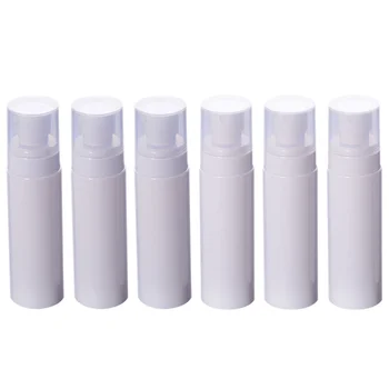 

6pcs 60ML White Multifunctional Empty Water Sprayer Set Portable Spray and Pump Bottle Toiletries Liquid Containers Leak-proof P