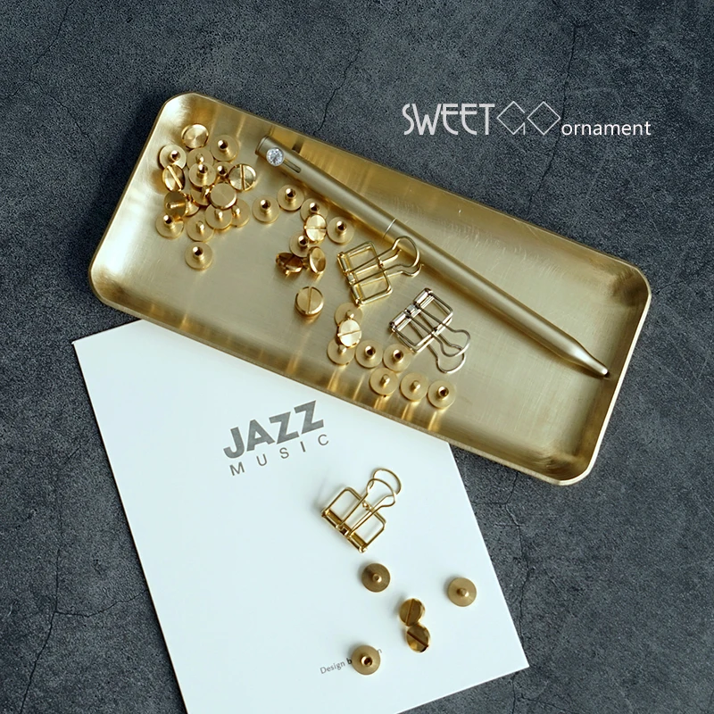 Кухонный поднос для отелей баров ресторанов тортов десертных тарелок латунные