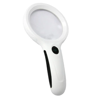 

8X Handheld 9-Led Bulbs Illuminated Lighting Glass Lens Magnifier