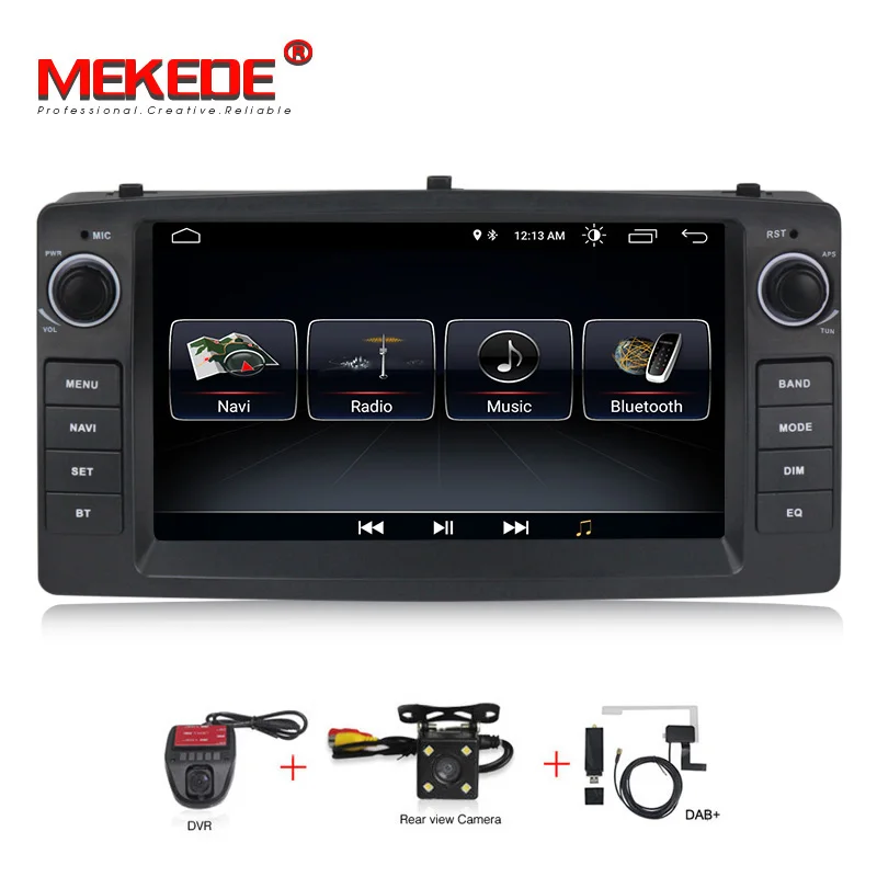 MEKEDE Android 9,1 автомобильное аудио-Радио Стерео dvd-плеер для LADA Vesta 2G ram 32G rom с gps-навигацией wi-fi-мультимедиа BT - Цвет: dvd camera DVR DAB