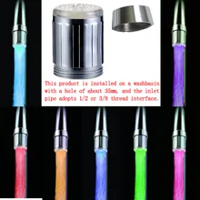 Светодиодный светильник с подсветкой, водопроводный кран для душа, кран для раковины, насадка для воды, для ванной комнаты, кухонный обогреватель, смесители, термостат, синий, 7 цветов