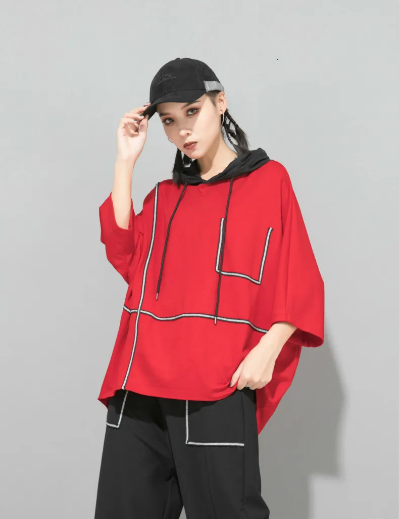 Max LuLu осень корейский модный стиль топы Дамская с капюшоном женская футболка винтажные полосатые футболки Повседневная одежда Большие размеры