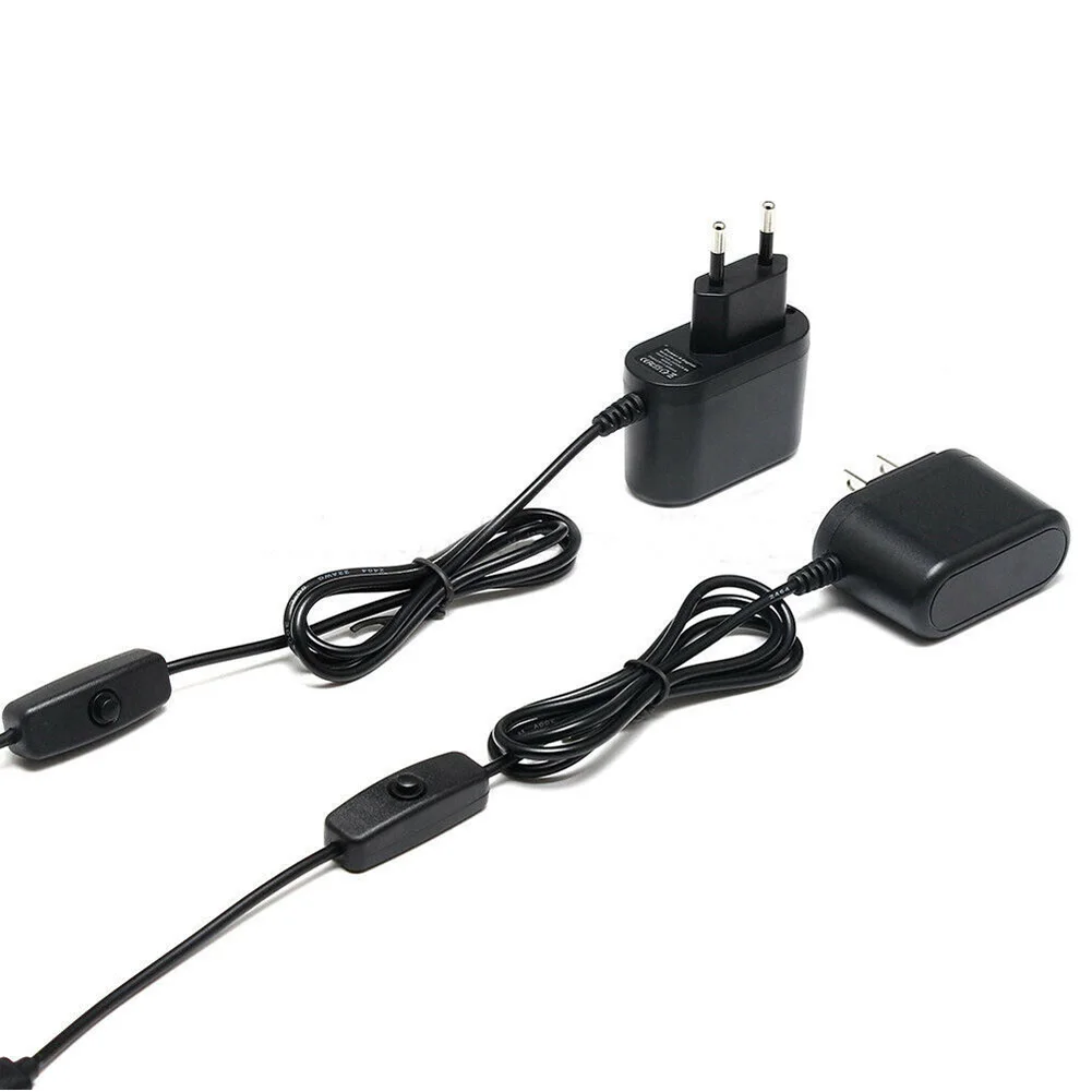 Мощность адаптер для Raspberry Pi 4 поколения 4B 5V 3A Тип-C с кнопка включения лампы Зарядное устройство штепсельная вилка стандарта США