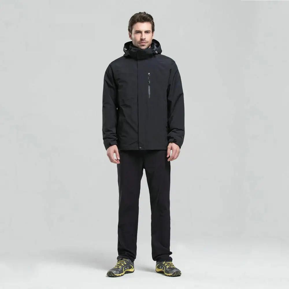 Suitable for all kinds of outdoor activities couples fashion waterproof outdoor jacket - Цвет: Черный